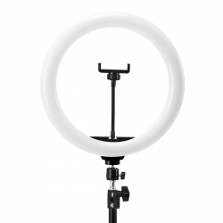 Ringlampa / arbetslampa GLOW LED 13 tum svart med stativ