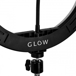 Ringlampa / arbetslampa GLOW LED 13 tum svart med stativ