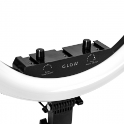Ringlampa / arbetslampa GLOW LED 18 tum svart med stativ