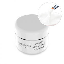 Mjölkvit UV nagelgel Excellent Classic för naglar 15g