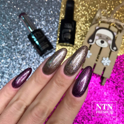 Gellack NTN Premium Uptown Girl för naglar 19 lila glittrig 5g