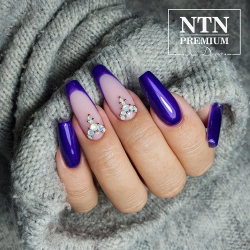 Gellack NTN Premium Multicolor för naglar 83 mörklila glitter 5g