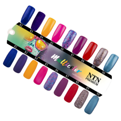 Gellack NTN Premium Multicolor för naglar 89 mörkbrun glitter 5g