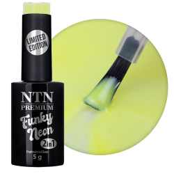 2-i-1 Base NTN Premium Funky Neon 2 gul för naglar 5g