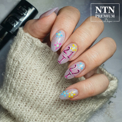 Gellack NTN Premium Ambrosia för naglar 155 silver glitter 5g
