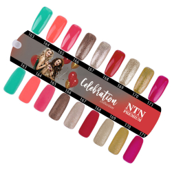 Gellack NTN Premium Celebration för naglar 166 brun glitter 5g