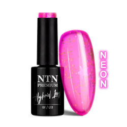 Gellack NTN Premium Impression för naglar 255 neonrosa glitter 5g