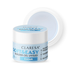 HEMA-fri UV builder gel Claresa Soft&Easy Clear för naglar 12g