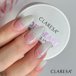 HEMA-fri UV builder gel Claresa Soft&Easy Milky White för naglar 45g