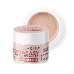 HEMA-fri UV builder glittergel Claresa Soft&Easy Champagne för naglar 12g