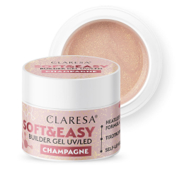 HEMA-fri UV builder glittergel Claresa Soft&Easy Champagne för naglar 45g