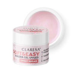 HEMA-fri UV builder glittergel Claresa Soft&Easy Sweet Sugar för naglar 12g