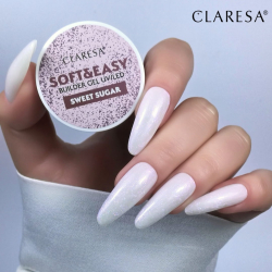 HEMA-fri UV builder glittergel Claresa Soft&Easy Sweet Sugar för naglar 45g
