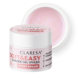 HEMA-fri UV builder glittergel Claresa Soft&Easy Sweet Sugar för naglar 45g