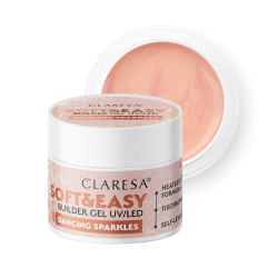 HEMA-fri UV builder glittergel Claresa Soft&Easy Dancing Sparkles för naglar 12g