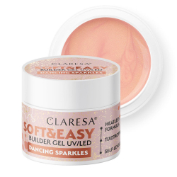 HEMA-fri UV builder glittergel Claresa Soft&Easy Dancing Sparkles för naglar 45g