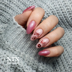 Gellack NTN Premium Day Dreaming för naglar 55 rosa glitter 5g