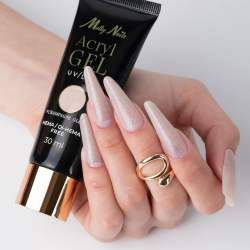 Polygel Molly Nails nude glitter Champagne Glow HEMA FREE 30g