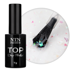 Top Coat Drop Flakes utan klibbigt lager NTN Premium Phantom för naglar 7g