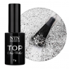 Top Coat Drop Flakes utan klibbigt lager NTN Premium Silver för naglar 7g