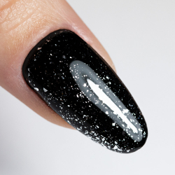 Top Coat Drop Flakes utan klibbigt lager NTN Premium Silver för naglar 7g