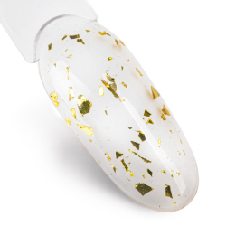 Top Coat Drop Flakes utan klibbigt lager NTN Premium Golden för naglar 7g