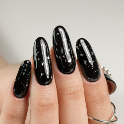 Top Coat Drop Flakes utan klibbigt lager NTN Premium Iron för naglar 7g