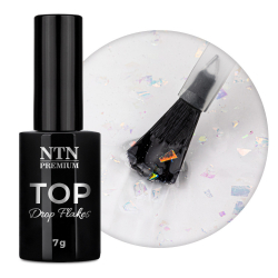 Top Coat Drop Flakes utan klibbigt lager NTN Premium Cooper för naglar 7g