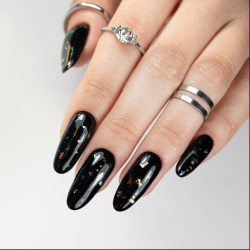 Top Coat Drop Flakes utan klibbigt lager NTN Premium Cooper för naglar 7g