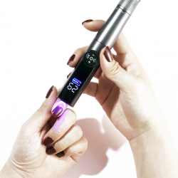 Portabel Batteridriven nagelfil 2-i-1 BIN 2 med flash UV / LED lampa