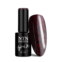 Gellack NTN Premium Limited Edition för naglar 19 vinröd med glitter 5g