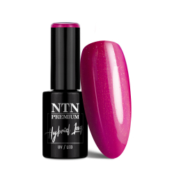 Gellack NTN Premium Limited Edition för naglar 325 hallonröd glitter 5g