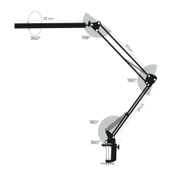 Arbetslampa / bordslampa MT-328 LED vit för nagelbehandlingar