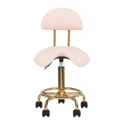Arbetsstol / sadelstol 6001G guld / rosa