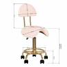 Arbetsstol / sadelstol 6001G guld / rosa