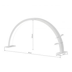 Arbetslampa / bordslampa GLOW ARCHE II för nagelvård grå