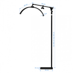 Arbetslampa / behandlingslampa GLOW FX07 HALF MOON svart