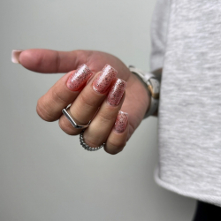 Gellack BrushUP Blink Pink ljusrosa glitter för naglar 5g