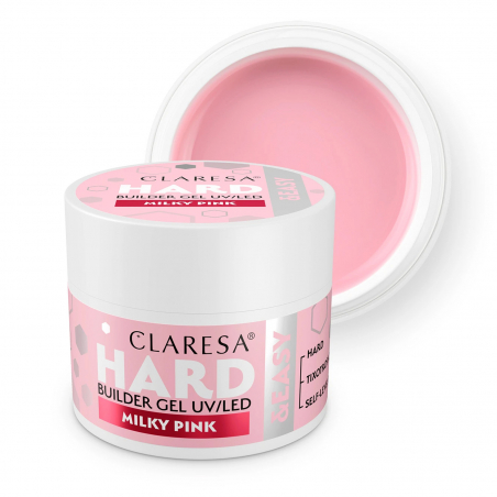 HEMA-fri UV builder gel Milky Pink Hard&Easy Clear för naglar 45g