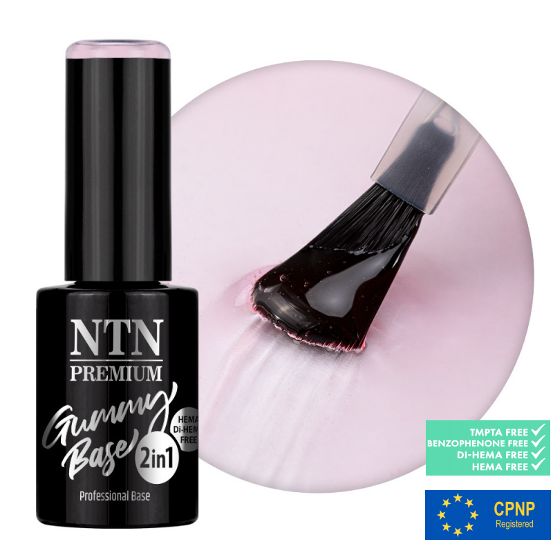 HEMA Free Gummy Base 2-i-1 NTN Premium Lucky Hush rosa för naglar 5g