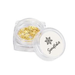 Gyllene snöflingor studs i olika former för nageldesign