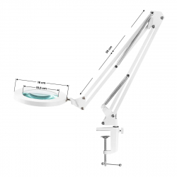 Förstoringslampa / bordslampa GLOW 308 LED 8 dioptrier (3 ggr) vit