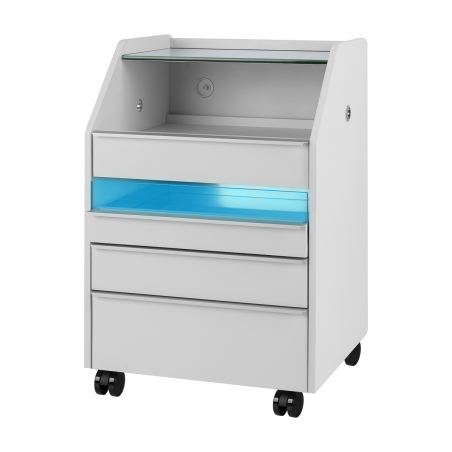 Assistansbord / rullvagn 984 grå med inbyggd UVC sterilisering