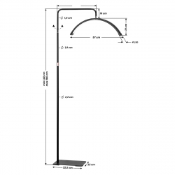 Arbetslampa / behandlingslampa MOMO HALF MOON MX6 svart