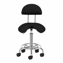 Arbetsstol / sadelstol med ryggstöd 6001 svart
