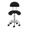 Arbetsstol / sadelstol med ryggstöd 6001 svart