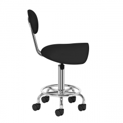 Arbetsstol / sadelstol med ryggstöd 6001 svart