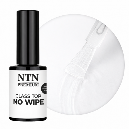 HEMA-fri GLASS TOP No-Wipe / utan klibbigt lager NTN Premium för naglar 5ml