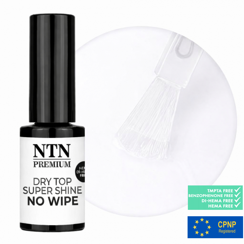 HEMA-fri DRY TOP SUPER SHINE No-Wipe NTN Premium för naglar 5g