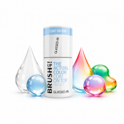 The Actual Color HEMA-Fri Top Coat NO WIPE Glassed-in BrushUP utan klibbigt lager för naglar 5g